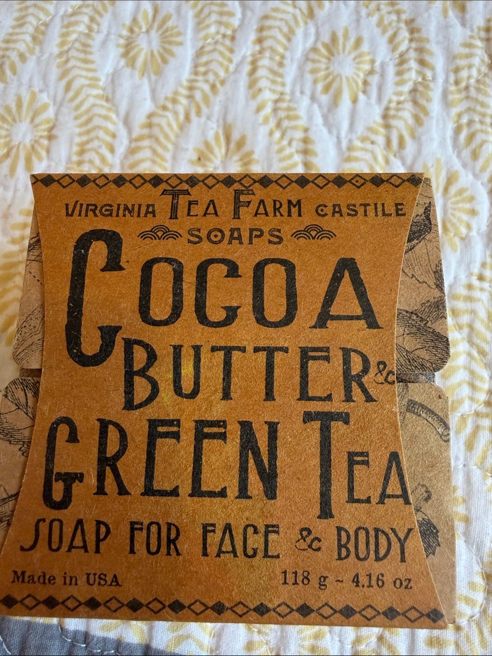 Cocoa Butter & Green Tea Soap - made in Virginia